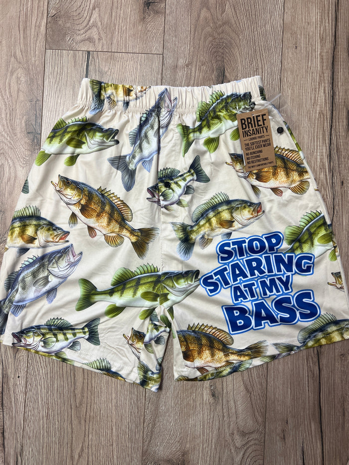 Men's Boxers- "Stop Starring At My Bass"