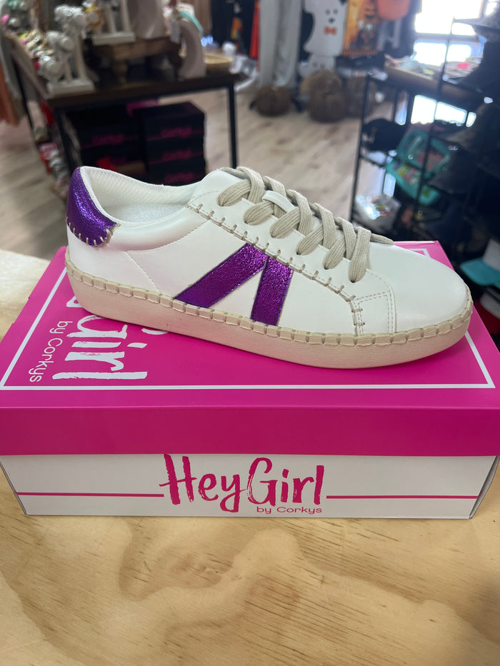 Friend Zone Shoes- "Purple & White"