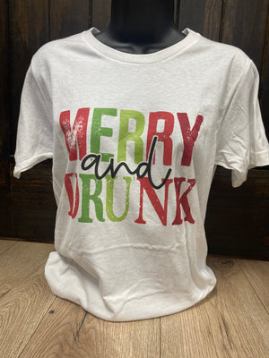 "Merry & Drunk" Tee