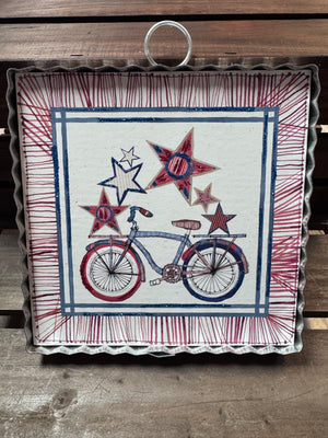 Round Top Collection- " USA Bicycle & Stars" Charm Display