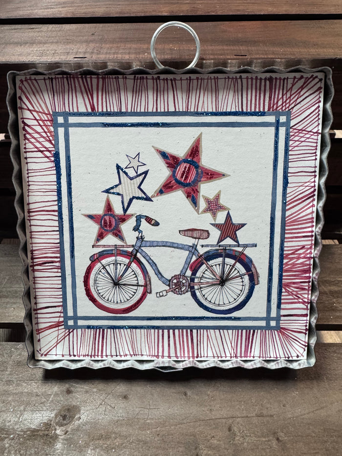 Round Top Collection- " USA Bicycle & Stars" Charm Display