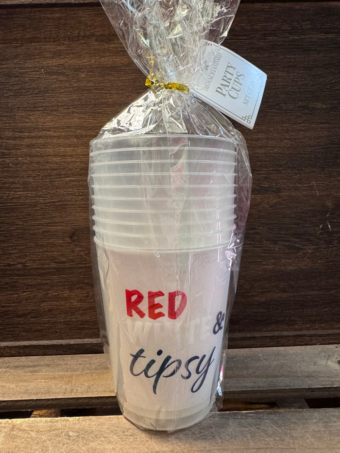 Party Cups- "Red, White & Tipsy" USA