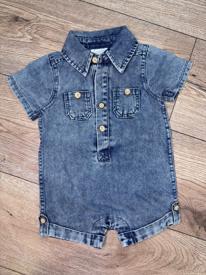 "Light Wash Denim" Shortall Onesie