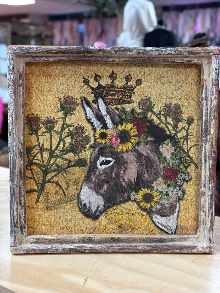 TB Wall Décor (20X20)- "Donkey W/ Crown"