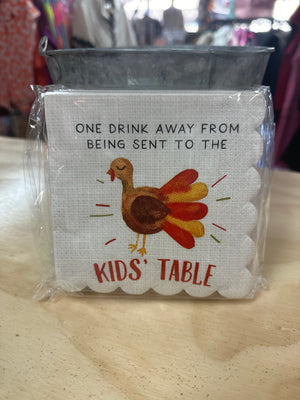 Cocktail Napkins- "Being Sent To The Kids Table"