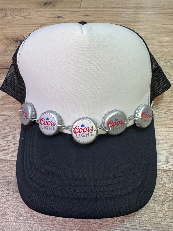 "Karli" Hat Bands- "Coors Light" Bottle Cap Chain