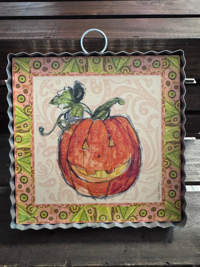 Round Top Collection- "Glitter Pumpkin Portrait" Charm Display