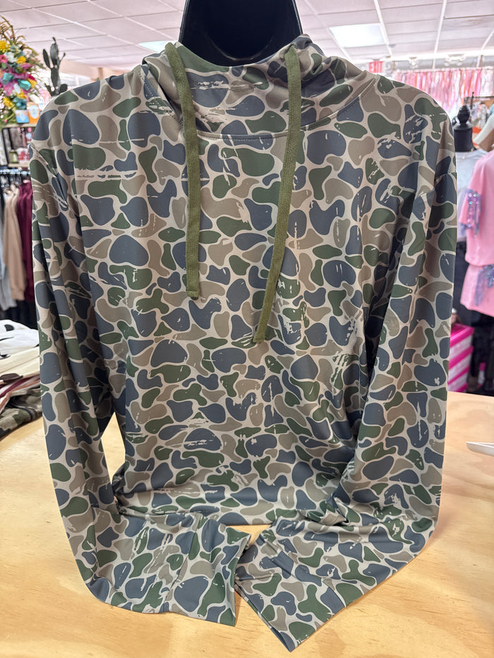 Men's Hoodie- "Backwoods Camo" Lightweight