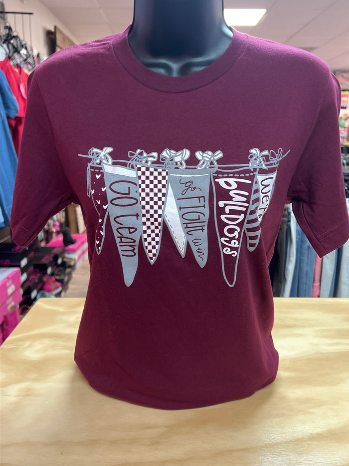 Bulldogs- "Bulldogs; Spirit Flags Banner"