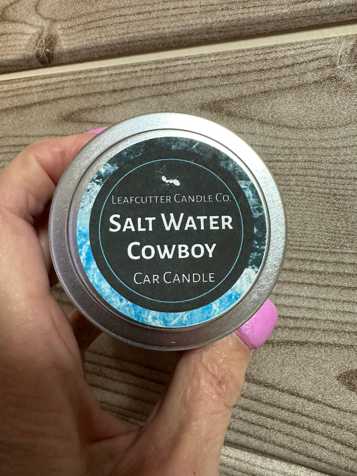 Car Tin Candle- Salt Water Cowboy