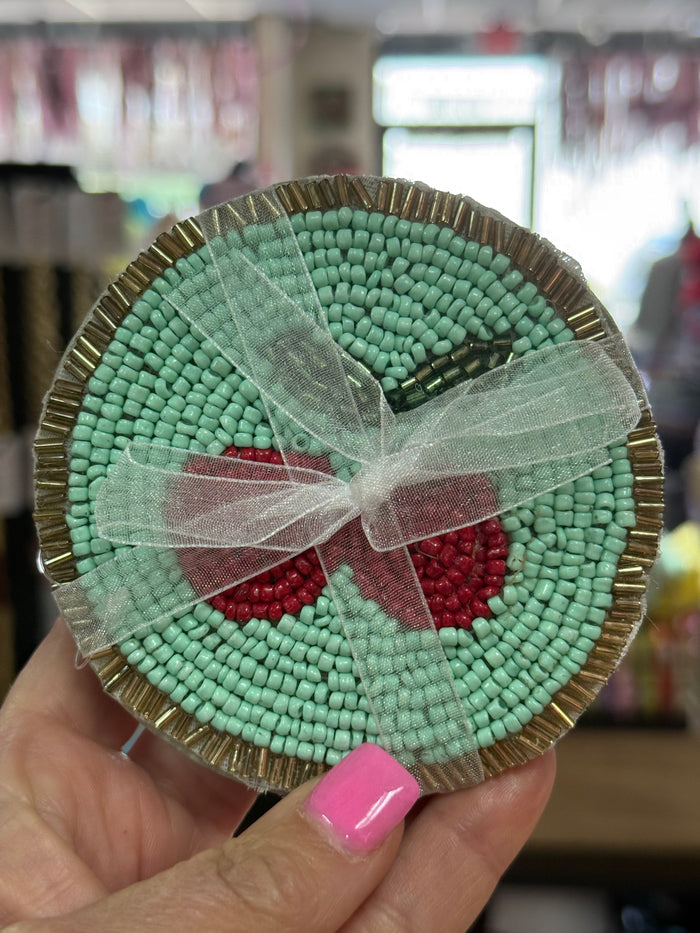 Beaded Coasters- "Cherries"