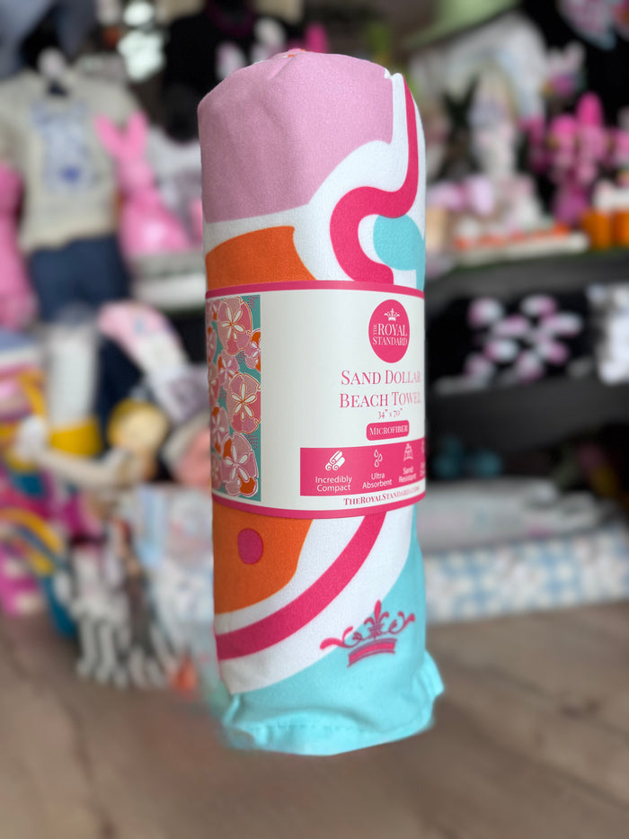 Microfiber Beach Towel- "Sand Dollar"