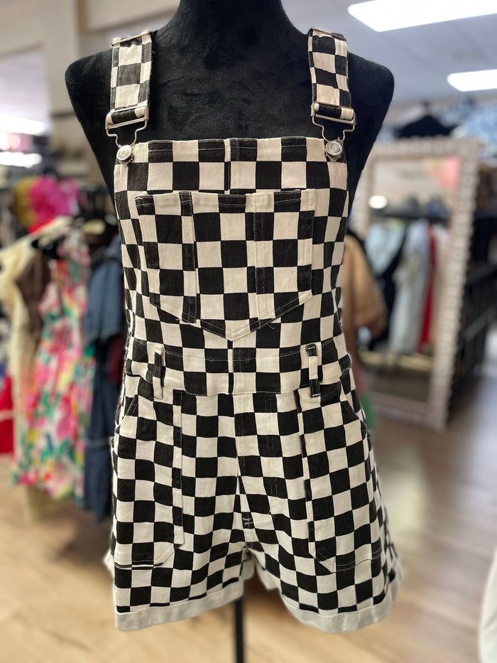 "Black & White Checkered" Overall