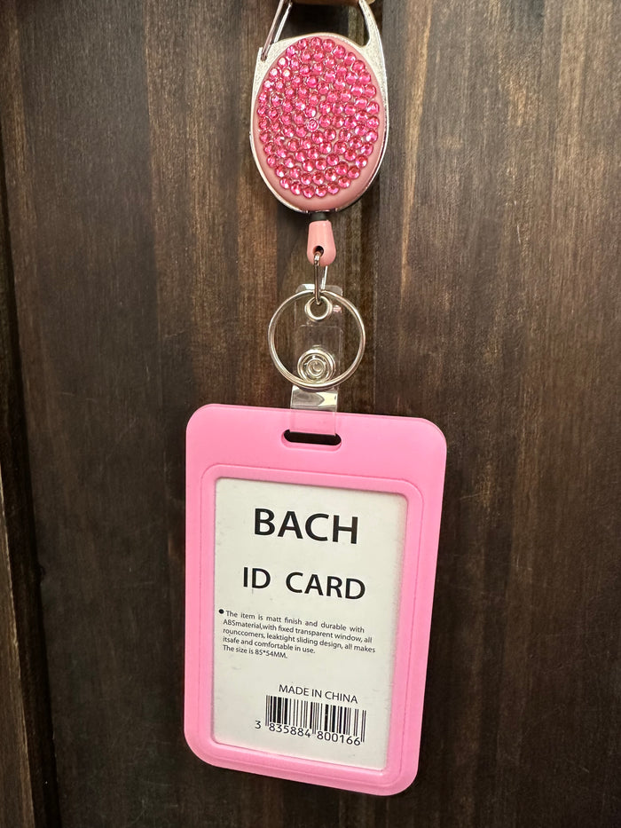 ID Card Holders- "Rhinestone Pink"