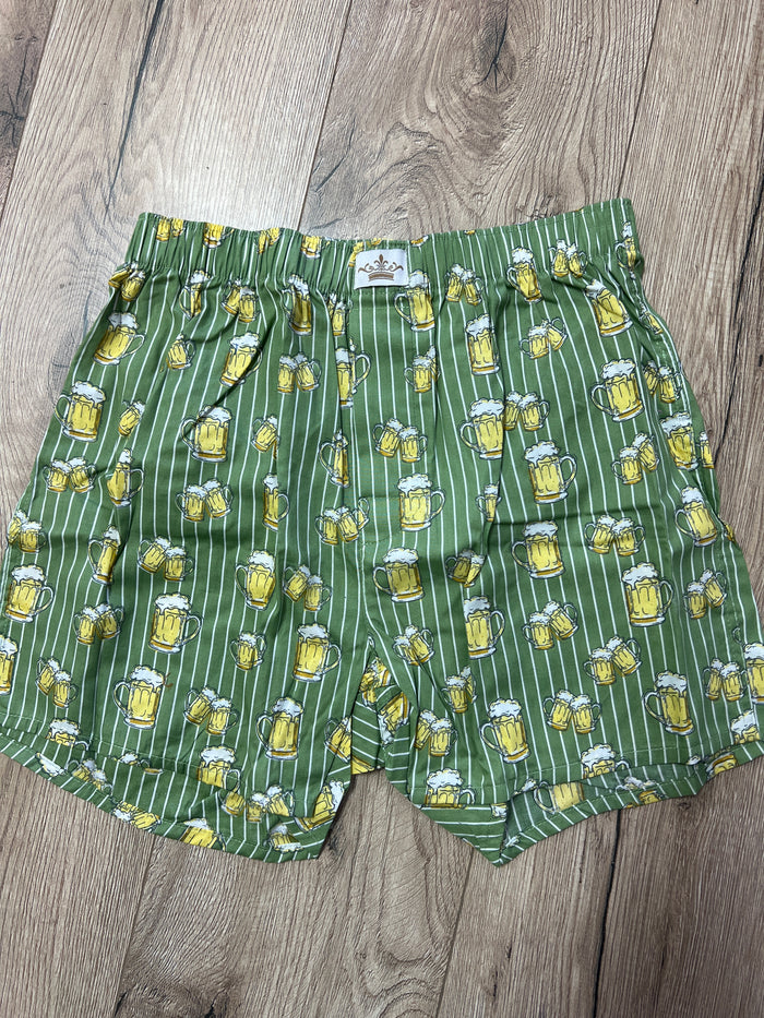 Men's Boxers- "Beer Cheers" Green