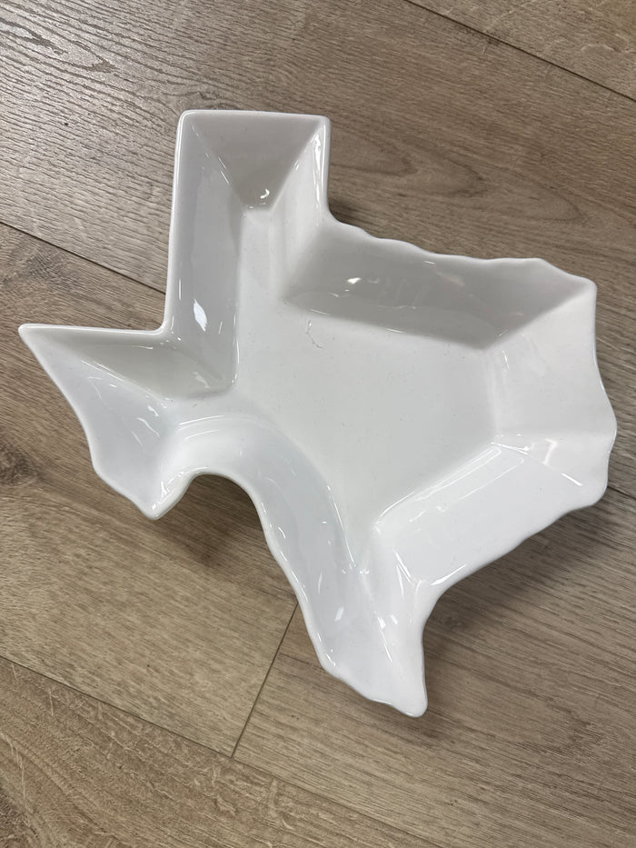 Kitchen Goods- "Texas Shape" White Platter