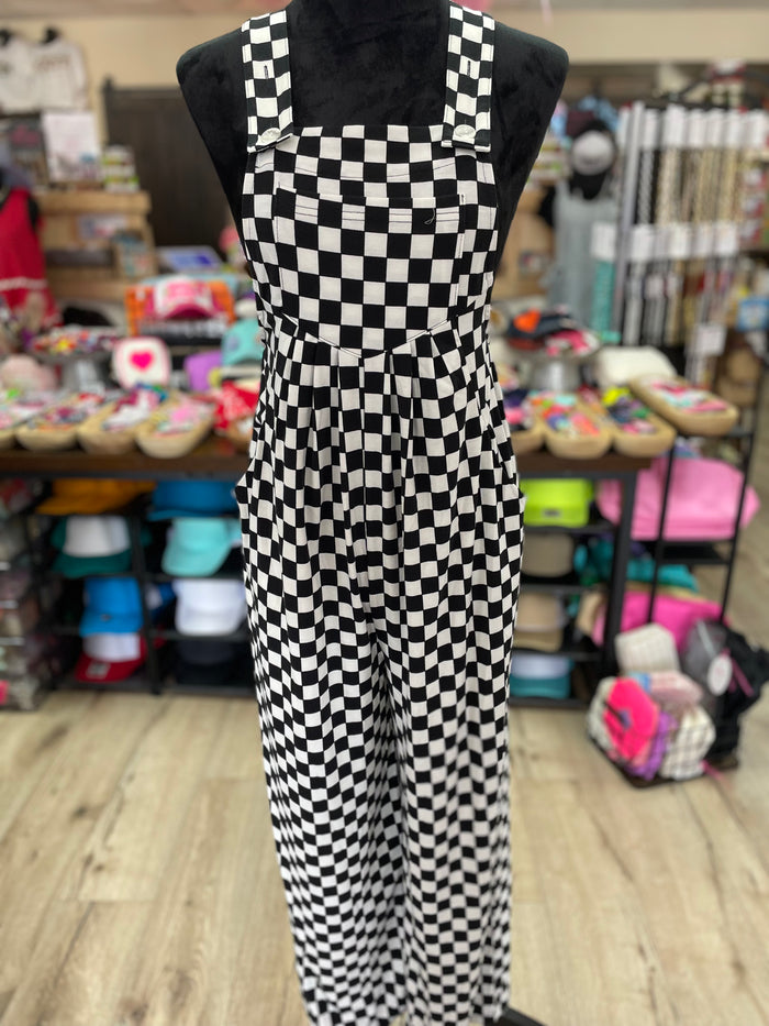"Black & White Checkered" Pant Overall