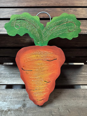 Round Top Collection- "Glitter Carrot" 3D Display Charm