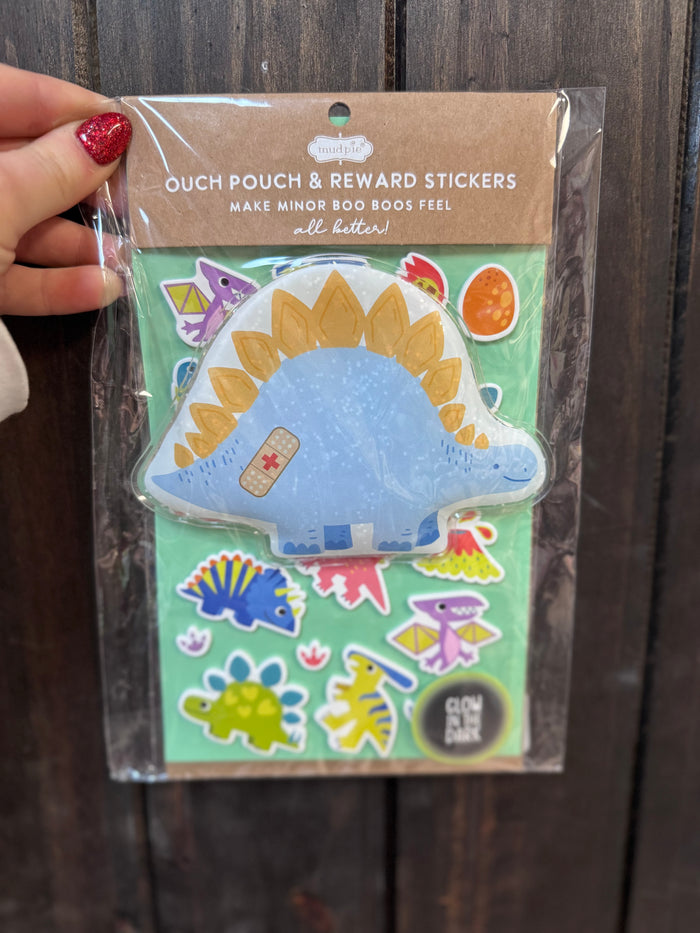 Ouch Pouch & Reward Stickers- "Blue Dino"