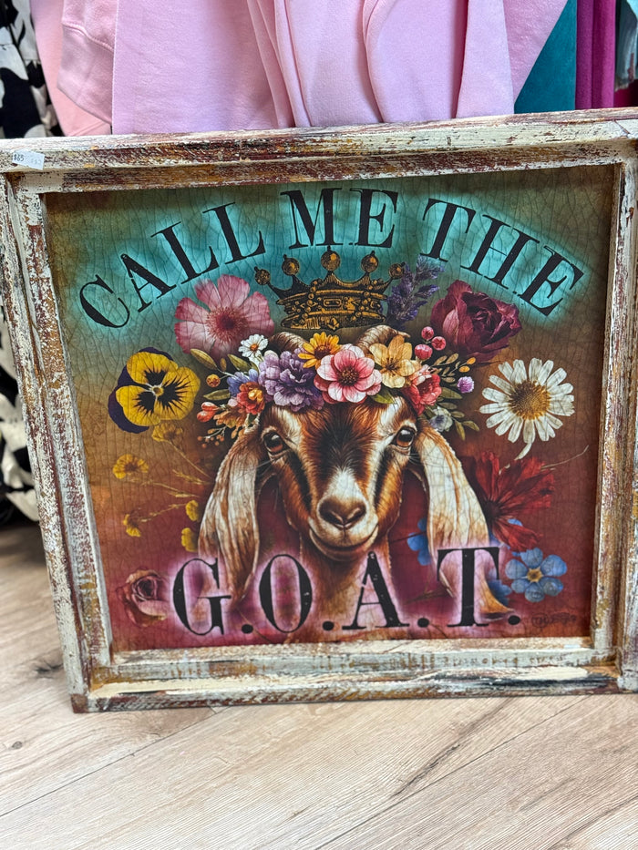 TB Wall Décor (20X20)- "Call Me The G.O.A.T."