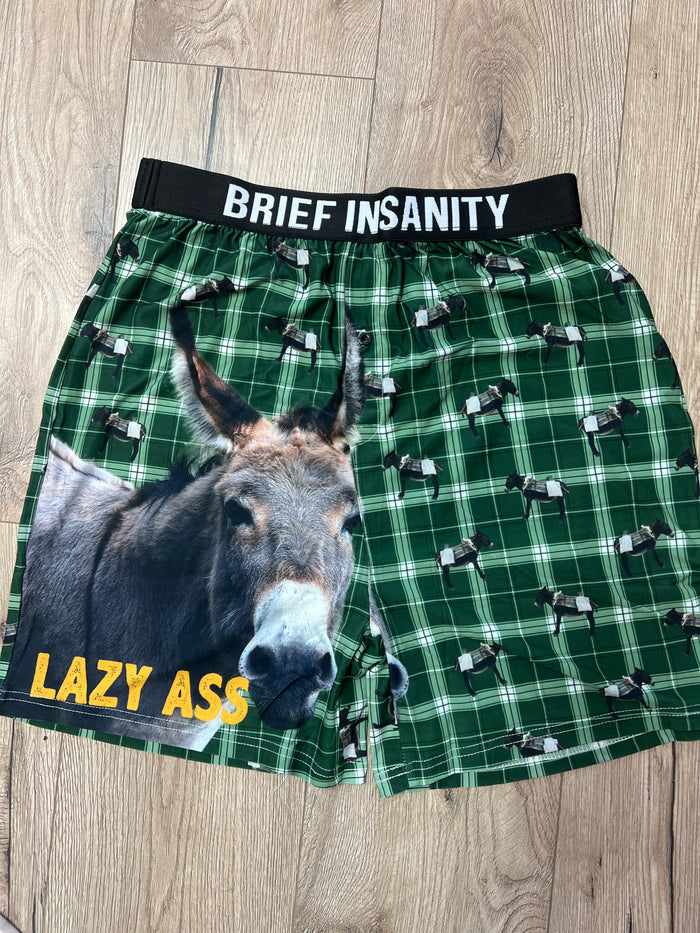 Men's Boxers- "Lazy Ass"