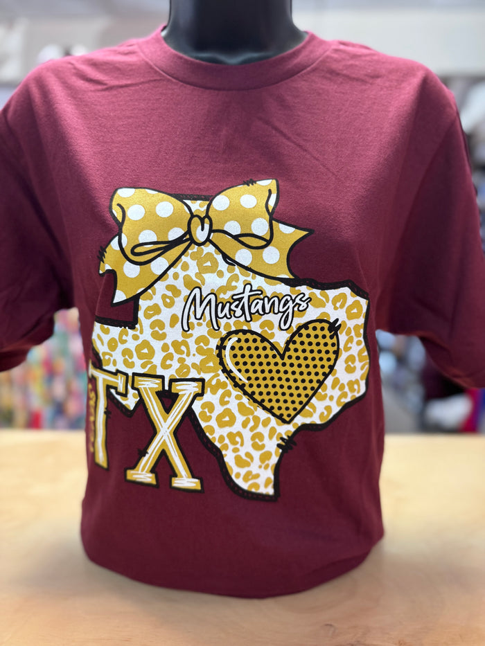 Mustangs- "Mustangs; Leopard Texas W/ Bow"