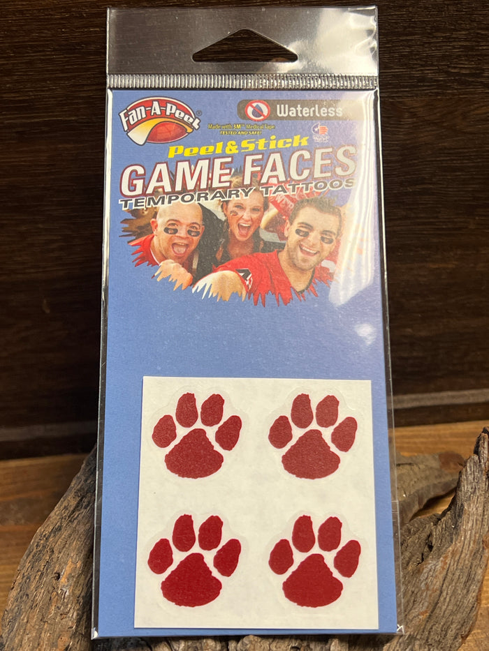 Face Tattoos- "Maroon Paw"