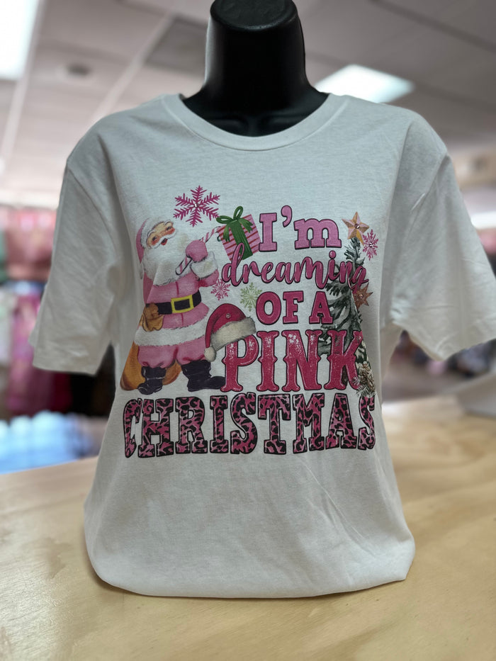 "Dreaming Of A Pink Christmas" Tee