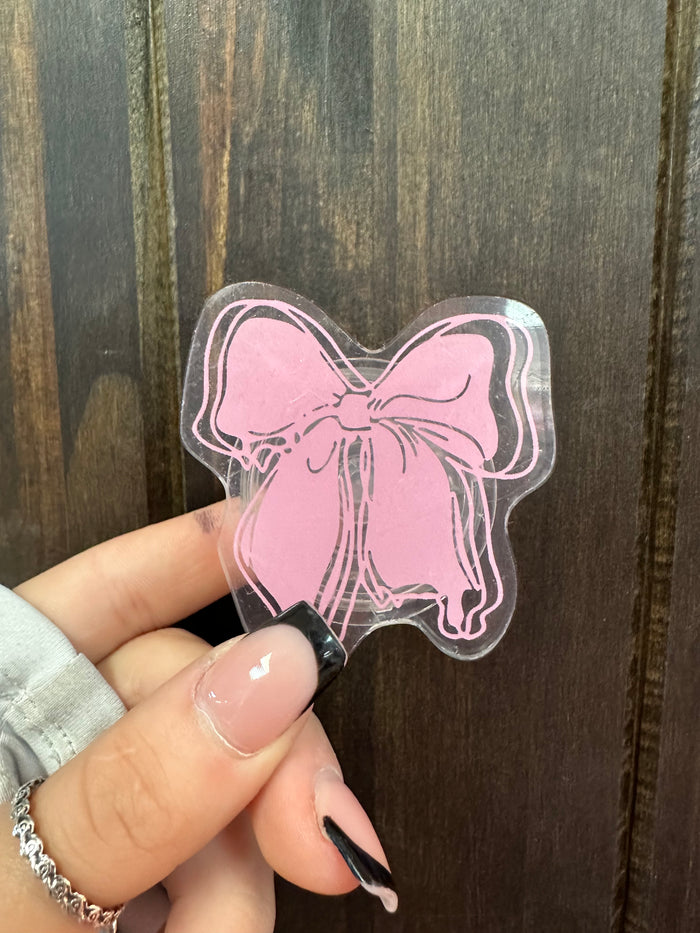 Pop Socket- "Pink Bow" Acrylic