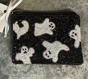 Coin Purse Wallet- "Shimmer White Ghost"