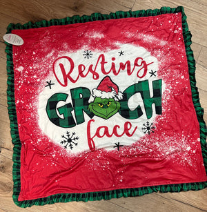 Baby Blankets- "Resting Grinch Face"