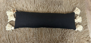 Black Tassel Pillow- Lumbar