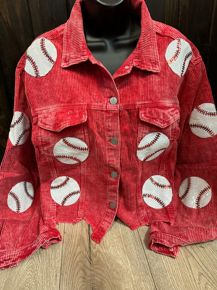 "Red Baseball Corduroy" Jacket