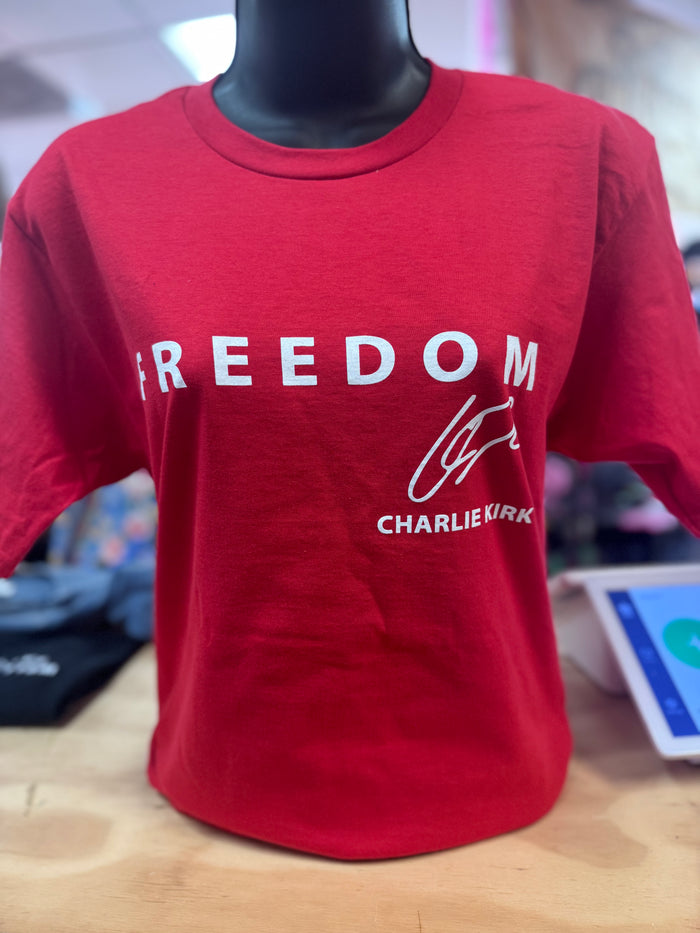 "FREEDOM- CK Signature" Red Tee; Donation Collection