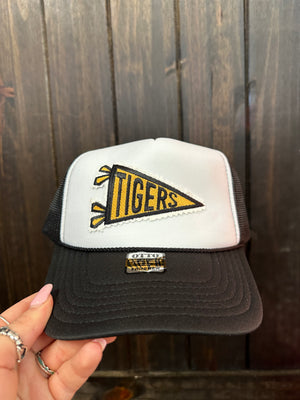 "Tigers Spirit Flag" Black & White Puffy Hat