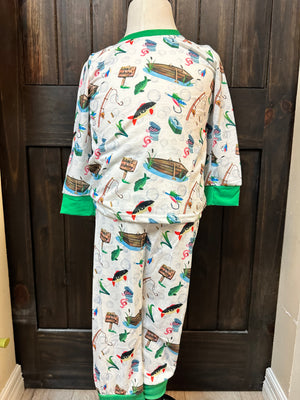 "Fishing Theme" 2-Piece Pajama Set