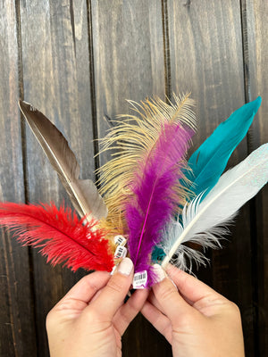 "Assorted Feathers" Hat Charms- Large