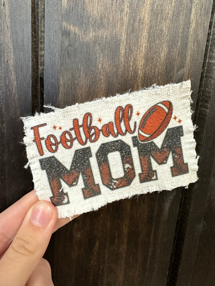 Gauze Fabric Hat Patches- "Football Mom" Stars