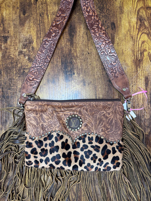 Loretta Revamped Purse- Cheetah Cowhide