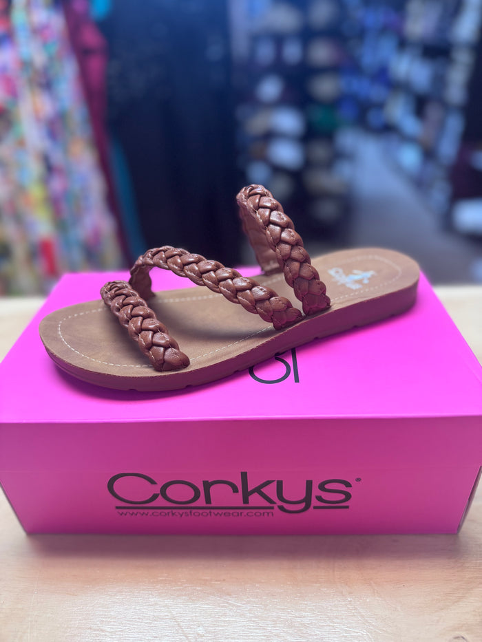 Twist N Shout Sandals- Cognac