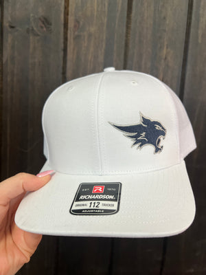 "Navy Wildcat Head; Side" White Hat (R112)