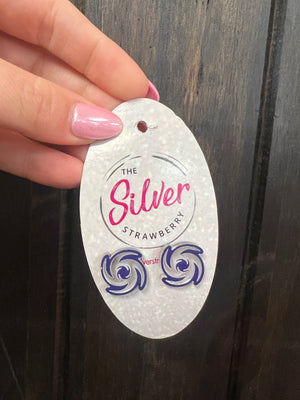 "Remy" Stud Earrings- "Hurricanes" Logo