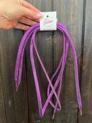 Glitter Shoelaces- Purple