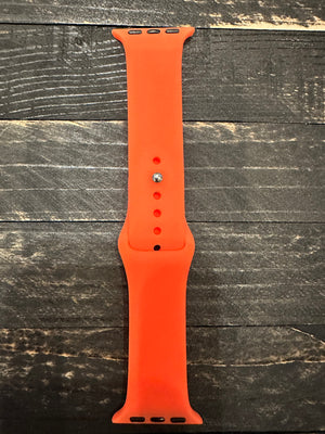 Silicone Watchband- Plain Neon Orange