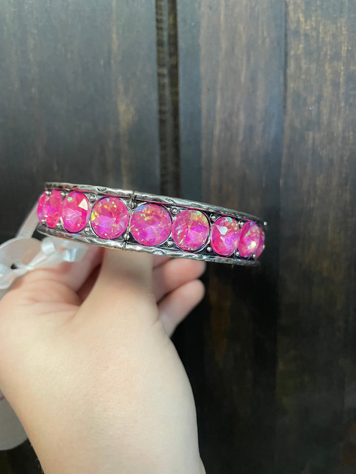 Lauren Bracelets- "Light Pink" Rhinestones