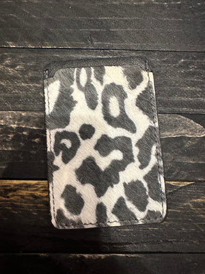 Phone Card Holders- Black & White Cheetah