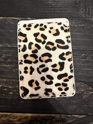 Phone Card Holders- Cream & Tan Cheetah