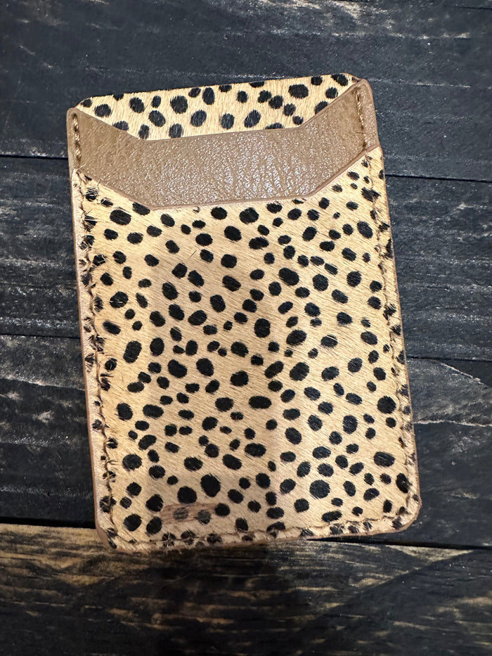 Phone Card Holders- Black & Tan Leopard