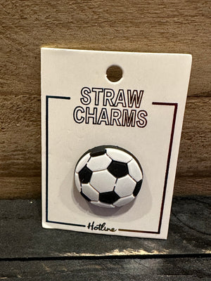 Straw Charms- "Soccerball"