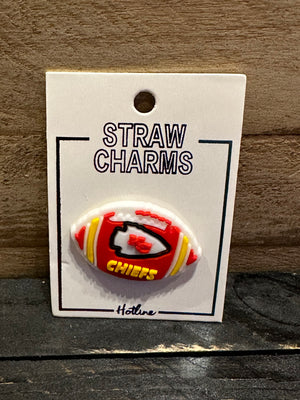 Straw Charms- "KC; Chiefs" Football